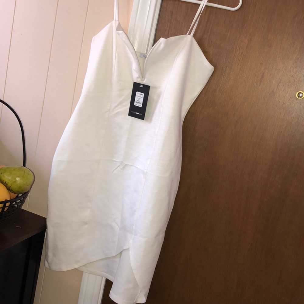 White body con dress